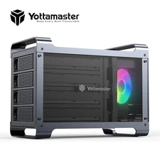 Yottamaster 4 Bay Hard Drive Enclosure USB 3.0 For 2.5" 3.5" SATA HDD SSD 4X16TB