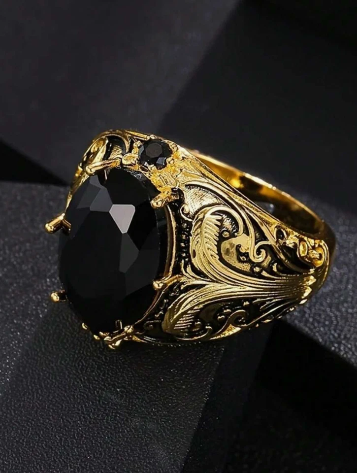 Anillo de Titanium En Oro 14k Para Hombre Joyeria Sortijas Matrimónio Compromiso - Image 2 of 4