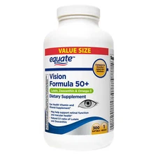 Equate Vision Formula 50+ (300 Soft Gels) Dietary Supplement omega 3