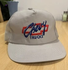 Vintage YA MMB Headwear Chevy Trucks embroidered Trucker Hat NIce!
