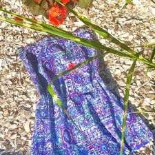 1950s Vintage Cotton Novelty Print Skirt