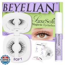 BEYELIAN Soft Magnetic Eyelashes with Applicator, Reusable Magnetic Lashes wi...