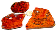 3 Great Lapidary Jasper Slabs Mojave Desert Total 8.6 Oz. 1st Picture Wet #3661