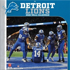 Turner Licensing,  NFL Detroit Lions 2026 Wall Calendar, 12'' X 12'', 12-Month C