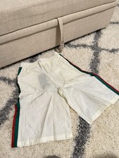 New Gucci Beige with Stripe Shorts Size S Made In Italy