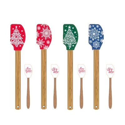 Eddingtons Christmas Coloured Spatulas Set of 2 - Festive Design