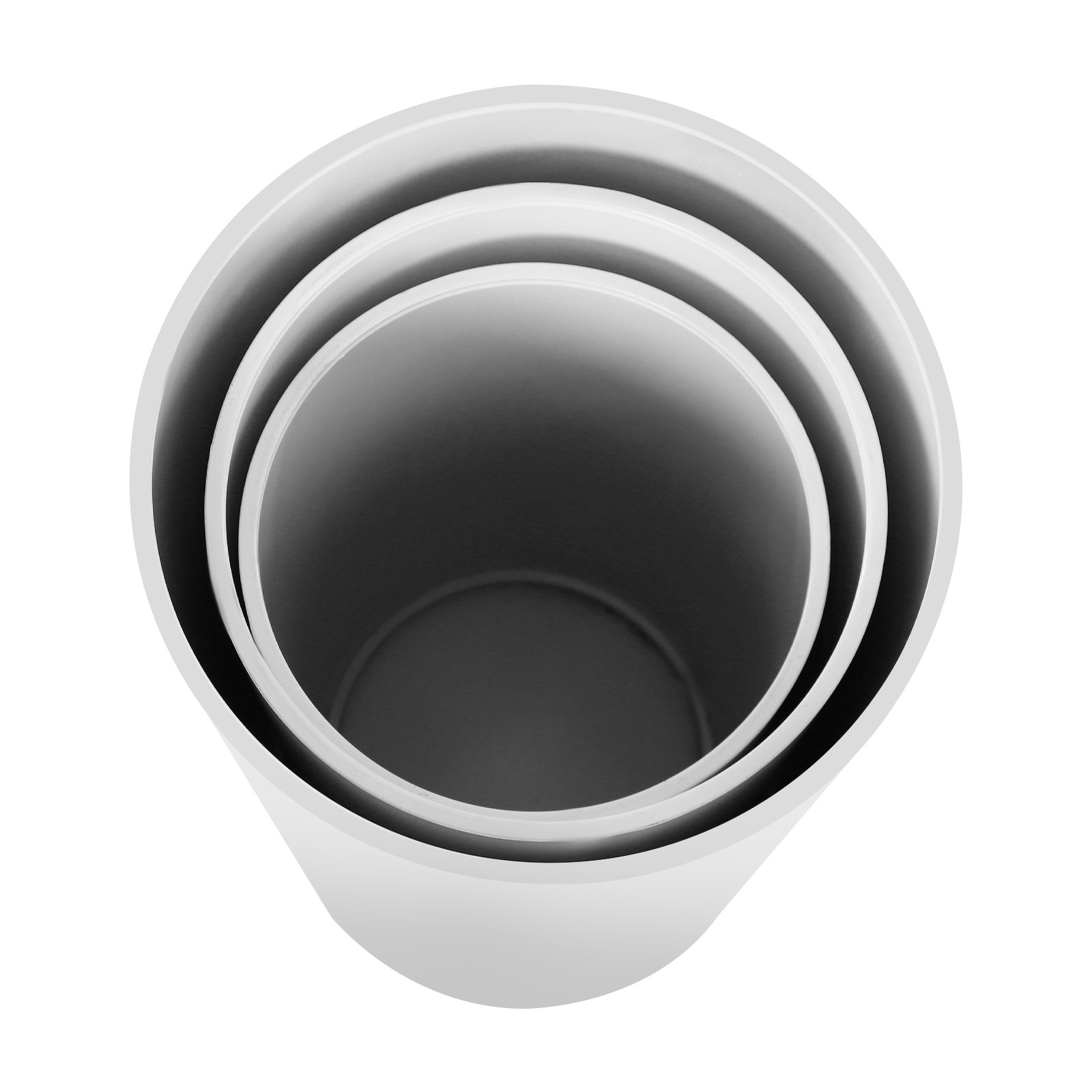 3*Cylinder Pedestal Stands Metal Display Pedestal Stands White for Wedding Decor