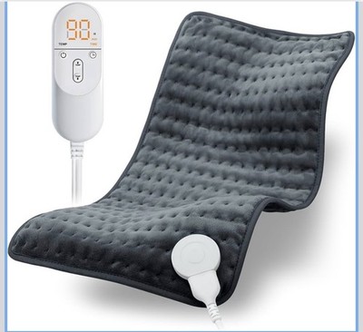 Electric Heating Pad For Back Pain & Cramps Relief 12''x24'';6 Level Auto Shut Off