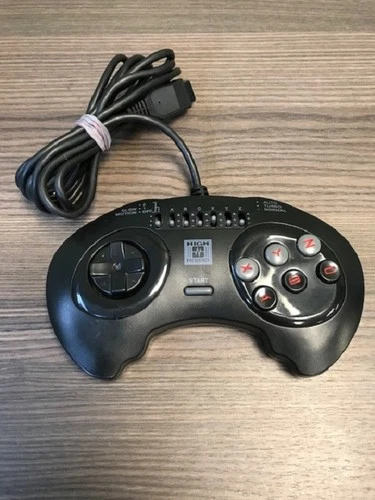 High Frequency Controller For Sega Genesis Vintage Black Gamepad Very Good