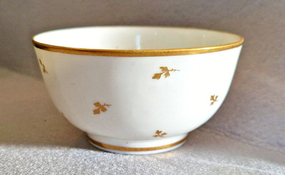 Seltene & elegante antike holländische Amstel Porzellan handvergoldete Teeschale, um 1785