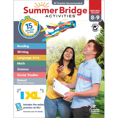 Summer Bridge Activities 8Th to 9Th Grade Workbooks All Subjects, Middle School