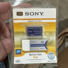 Sony 128 MB Memory Stick Duo MSH-M128A/N Works With PSP - sealed