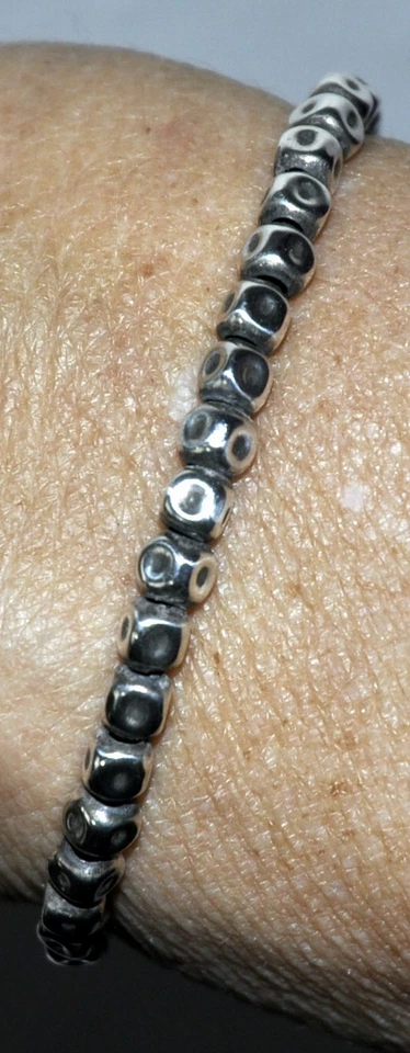 BRACCIALE SPADARELLA CON PICCOLE PEPITE IN ARGENTO 925 - USATO SENZA SCATOLA - Immagine 4 di 4