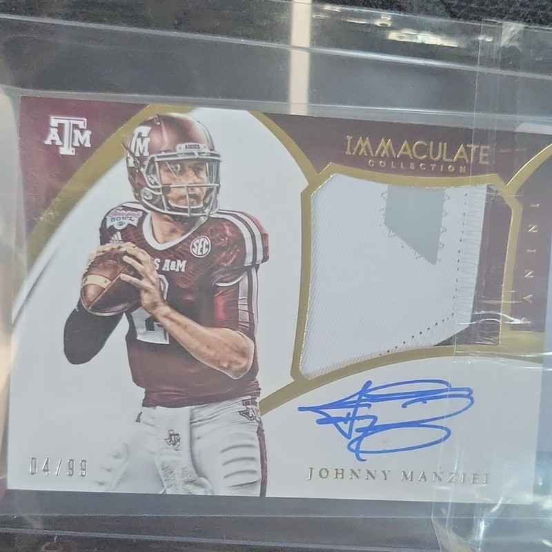 Panini 2015 Immaculate Collegiate Johnny Manziel Texas A&M Auto Patch #30/99