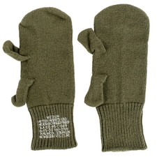 US Military Wool Trigger Finger Mitten Liners Cold Weather Wool Blend Gloves