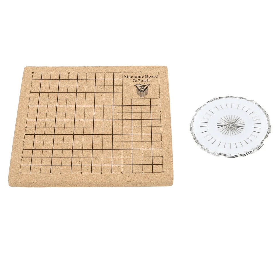 7x7 Inch Double Side Macrame Board DIY Grid Braiding Board With Pins For - Image 4 of 4