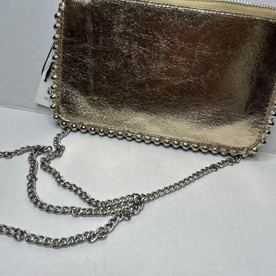 Zara铆钉牛仔斜挎包钱包蓝色全新 — 第 4/4 张图片