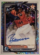 2024 Bowman Chrome Pascanel Ferreras 1st Prospect Auto Speckle Ref /299 #CPA-PF