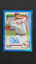 2020 Bowman Chrome Mega Box Erik Miller CPA-EM Blue Refractor Auto SP /150