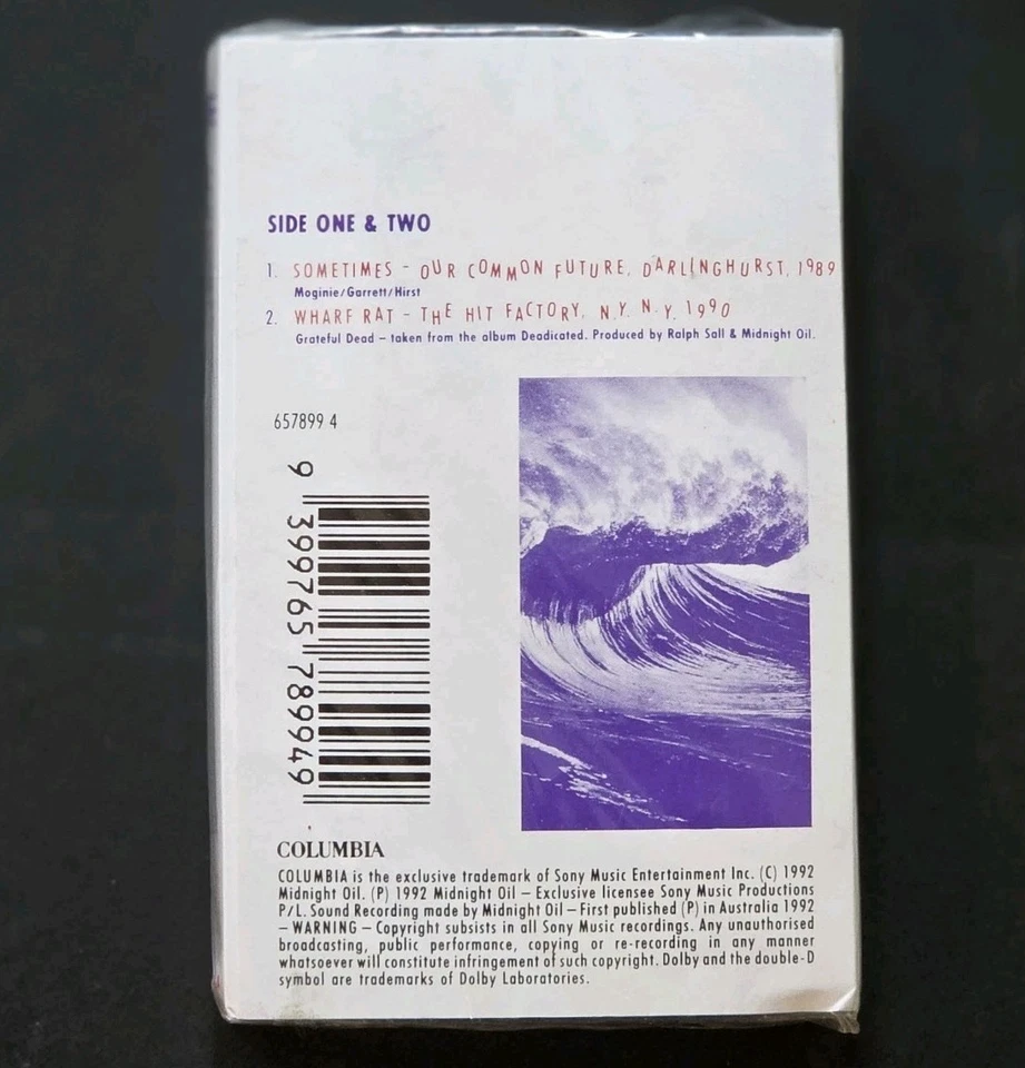MIDNIGHT OIL "Sometimes (Live)" STILL SEALED AUSSIE 1992 CASSETTE SINGLE - Image 2 of 3