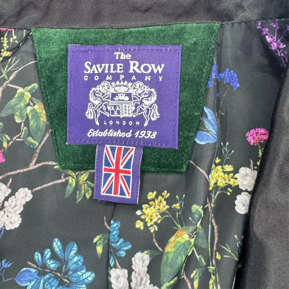 Terno de veludo SAVILE ROW CO colarinho xale esmeralda um botão Dalston Classic 40R - Imagem 4 de 4