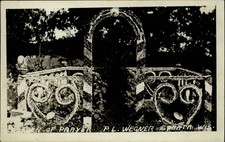 RPPC Sparta Wisconsin PL Wegner Garden of Prayer vintage real photo postcard