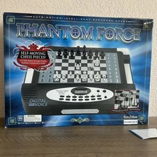 Phantom Force Excalibur Chess Set Electronic Self Moving Pieces  VINTAGE Tested