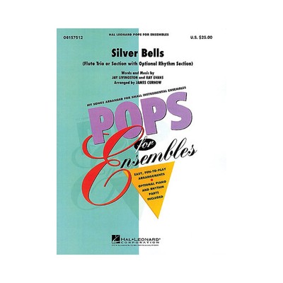 Silver Bells Flute Trio or Ensemble opt rhythm section Level 2.5 by James Curnow