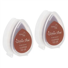 Craft Ink Pads for Stamps, 2 Pcs Washable Finger Print Ink Pad Rainbow, Copper