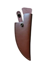 NEW Leather Knife Cover Sheath Brown Snap Closure w/ Belt Loop
