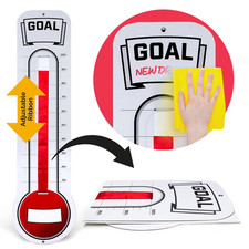 Fundraising Thermometer Chart Goal Tracker | Dry Erase Goal Setting Wall Mounted