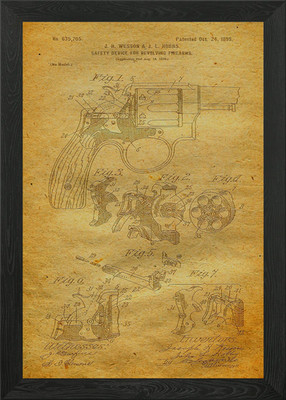 4 Smith and Wesson Hammer gerahmtes Wandbild Poster Leinwanddruck Bild