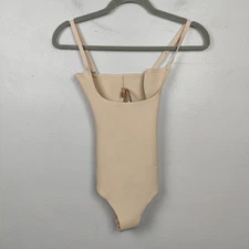 SKIMS Body Zoned Open Bust Brief Bodysuit Womens XS Sand Beige Shapewear