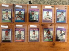 2013 Topps Heritage, Purple Chrome Refractor Lot of 10 cards, Short Prints