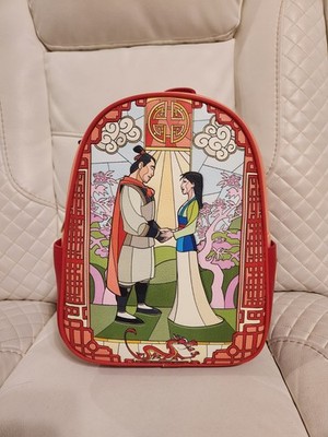 Loungefly Disney Princess Mulan Stained Glass Exclusive Mini Backpack
