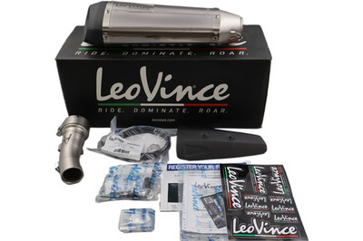 14274ST NEW LEO VINCE FACTORY S TITANIUM MUFFLERS FITS 2017-2018 BMW R1200R/RS