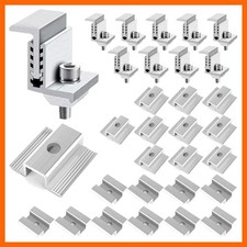 28PCS Solar Panel End Clamps 35-50 mm Adjustable End Panel Clamps Aluminum So...