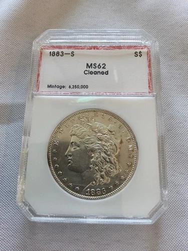 1883-S Morgan Silver Dollar $1 Coin - Certified MS62 (BU UNC)