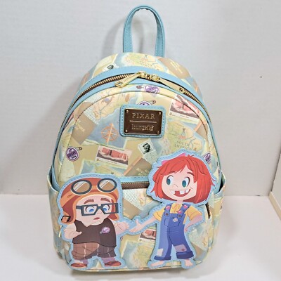 Loungefly Disney Pixar Up Young Carl & Ellie Adventure Mini Backpack New Bag