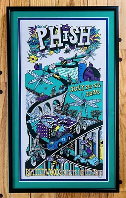 PHISH 2022 Jim Pollock Poster Bethel NY 7/22-7/23 Purple Variant
