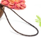 A+ Natural Smokey Quartz Faceted Rondelle Gemstone Beaded Unisex Necklaces 18'