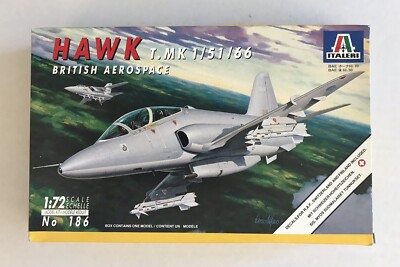 Italeri 1/72 British Aerospace Hawk T.MK 1/51/166 Plastic Model Kit 186 NIOB