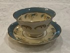 Sunroom Fine China Tea Cup+Saucer set, gold, green, mint condition — photo 7