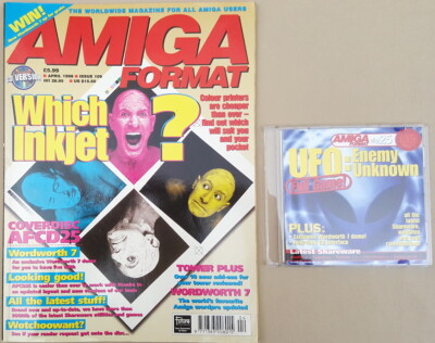 Amiga Format Magazine w/CD  April1998 UFO Blitz Bombers Game MultiCX v2.80 +MORE
