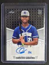 2021 Leaf Perfect Game Carsten Sabathia BLANK BACK BLACK Autograph Auto #ed 1/1!