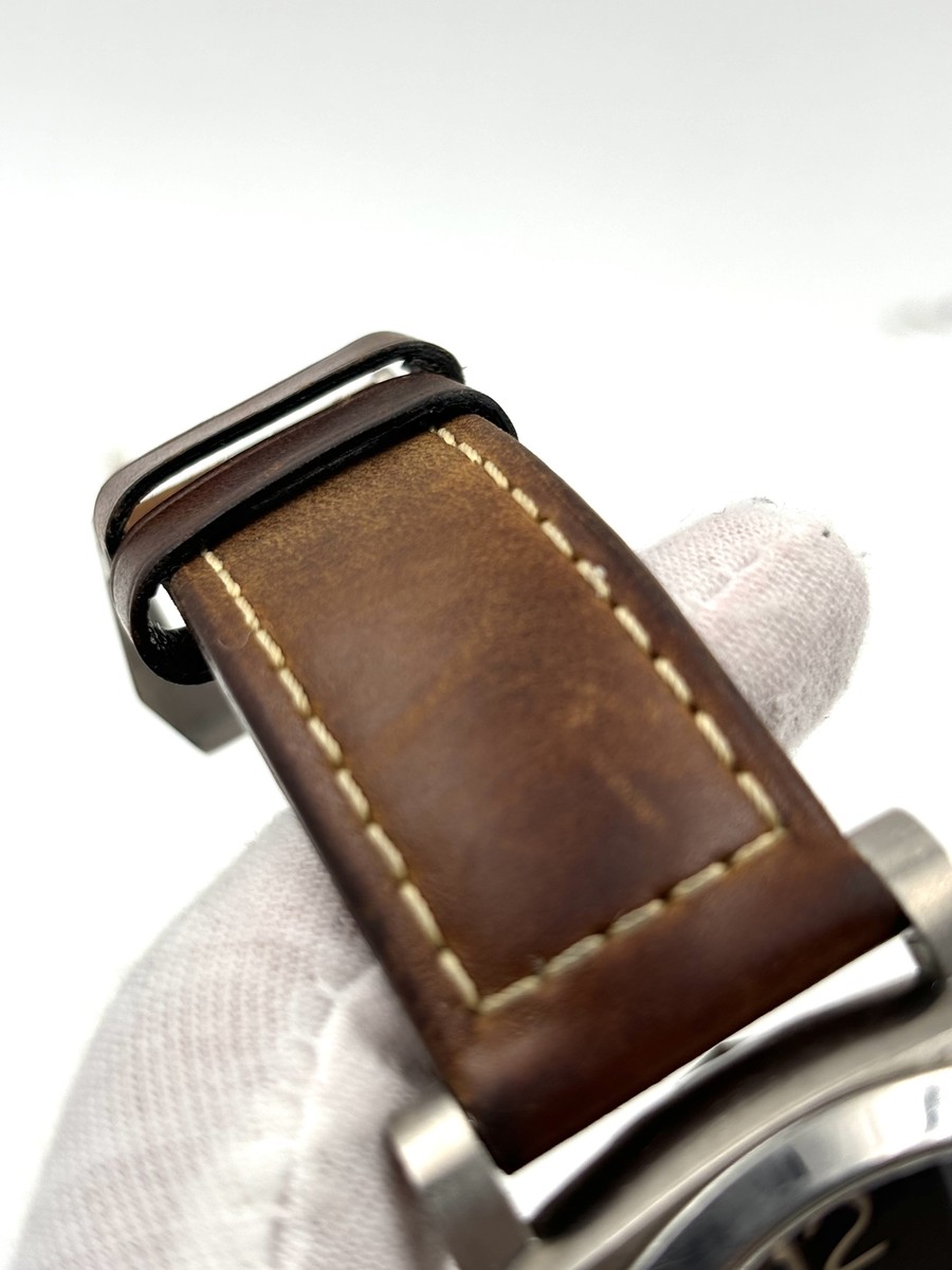 Panerai Luminor Marina 44mm Black Dial Leather Strap PAM01351 Box