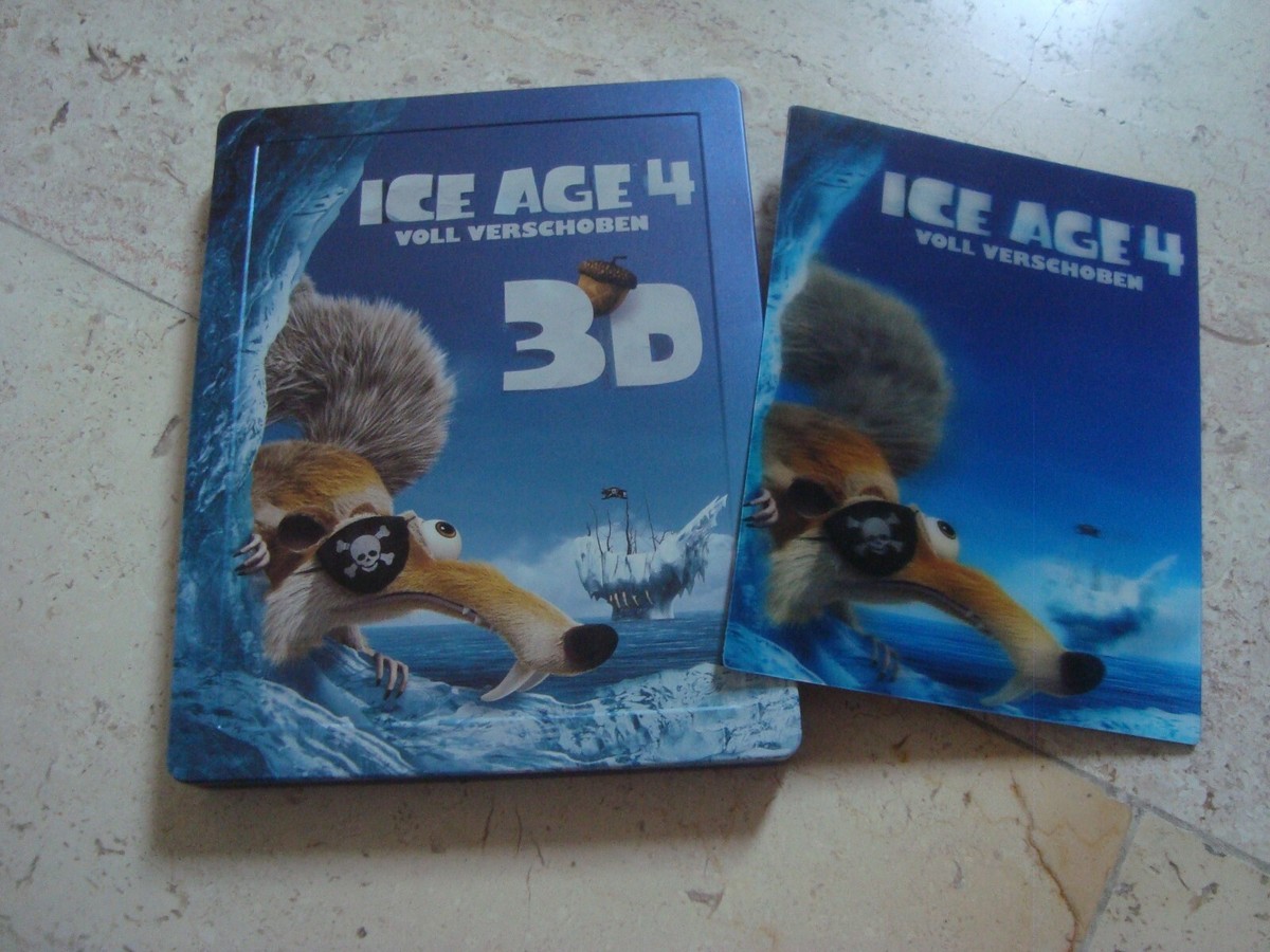 ICE AGE 4 CONTINENTAL DRIFT 2 Disc 3D Blu-Ray SteelBook lenticular