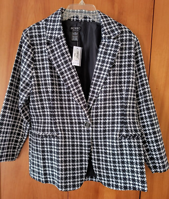''SOHO'' Houndstooth Ladies lightweight Blazer-Med-new w/tags!