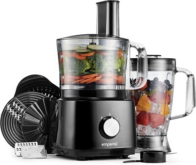 Imperial Küchenmaschine Mixer Zerkleinerer Entsafter Teig Mixer 2 Geschwindigkeiten & Impuls 750W