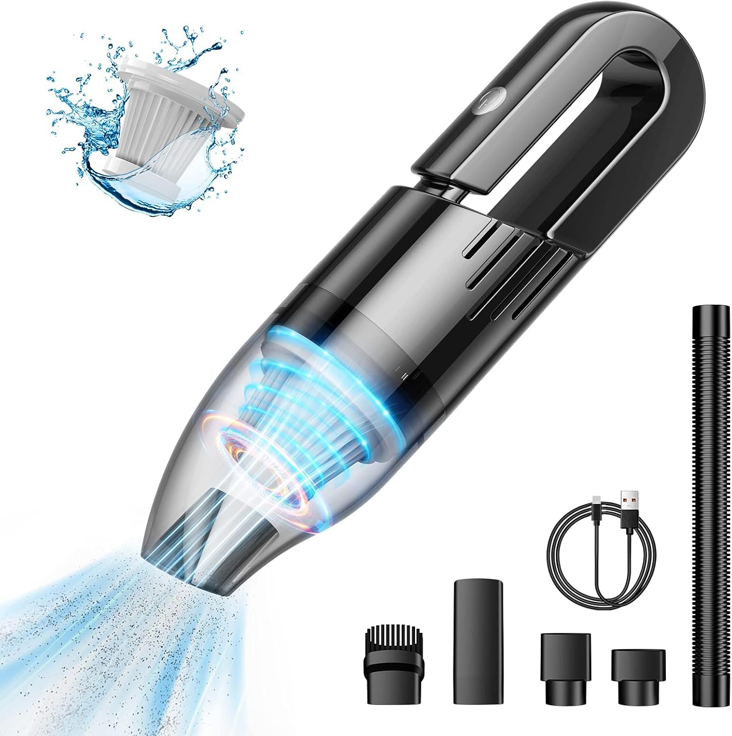 Handheld Vacuum Cleaner Cordless - Mini Car Vacuum Cleaner Rechargeable for Car,-image